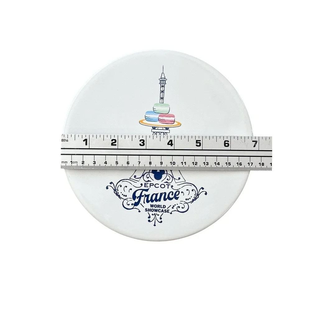Disney Parks EPCOT France Pavilion Macaron Eiffel Tower Ceramic Trivet Plate
